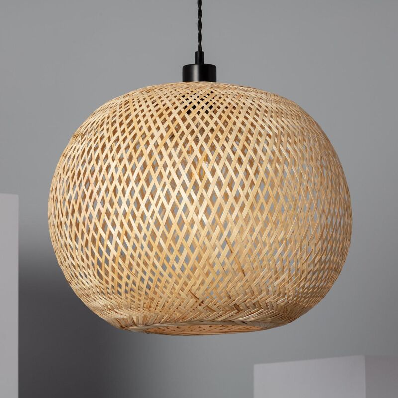 foto del prodotto ledkia lampada a sospensione bamb llata naturale