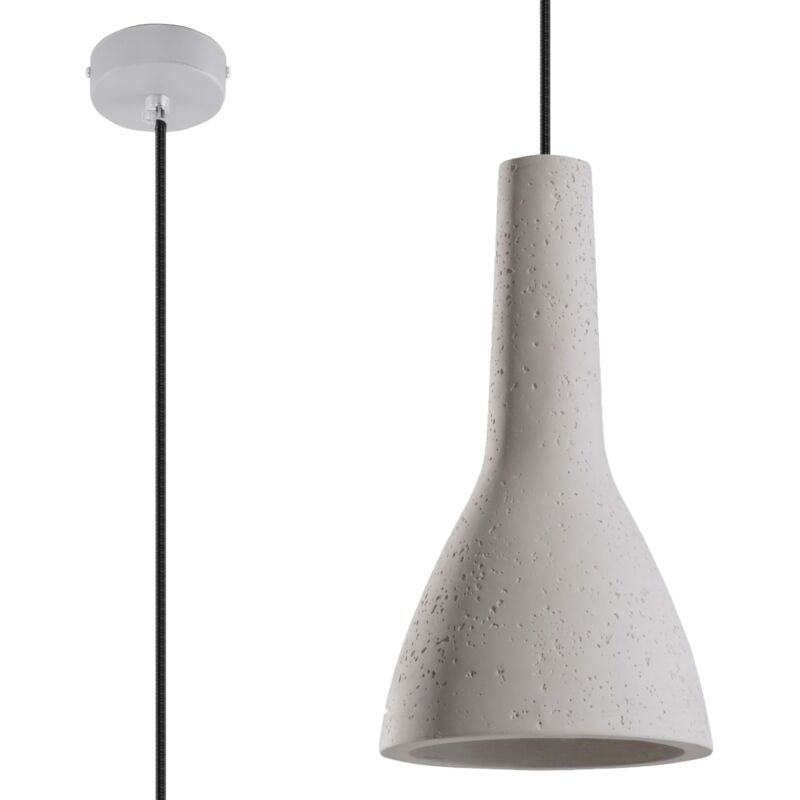 foto del prodotto ledkia lampada a sospensione empoli grigio 17x132x17cm sollux