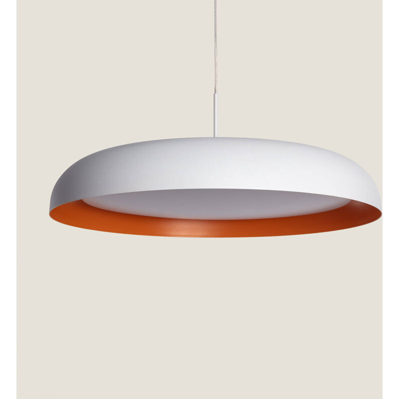 foto del prodotto ledkia lampada a sospensione led 28w metallo deyang bianco