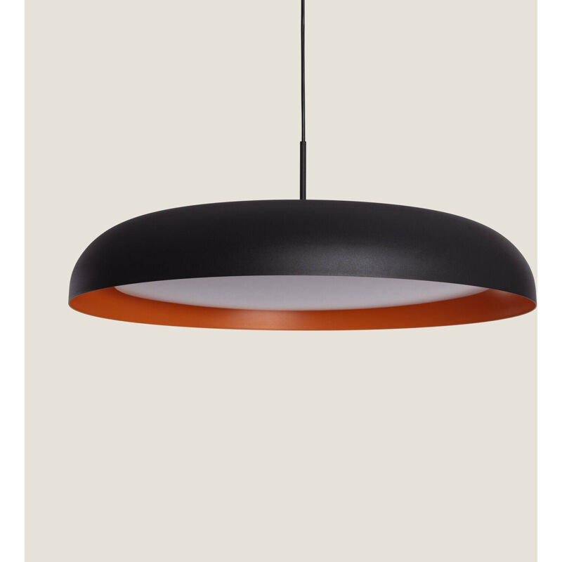 foto del prodotto ledkia lampada a sospensione led 28w metallo deyang nero
