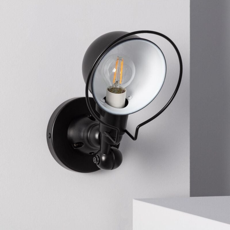 foto del prodotto ledkia lampada da parete orientabile farasi nero