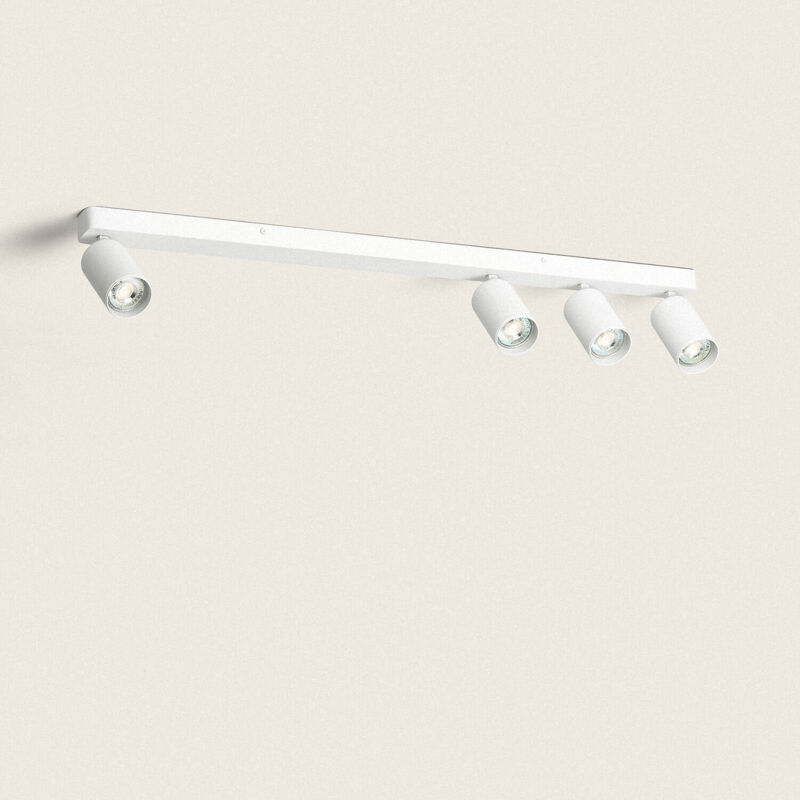 foto del prodotto ledkia lampada da soffitto alluminio breixo 4 faretti bianco