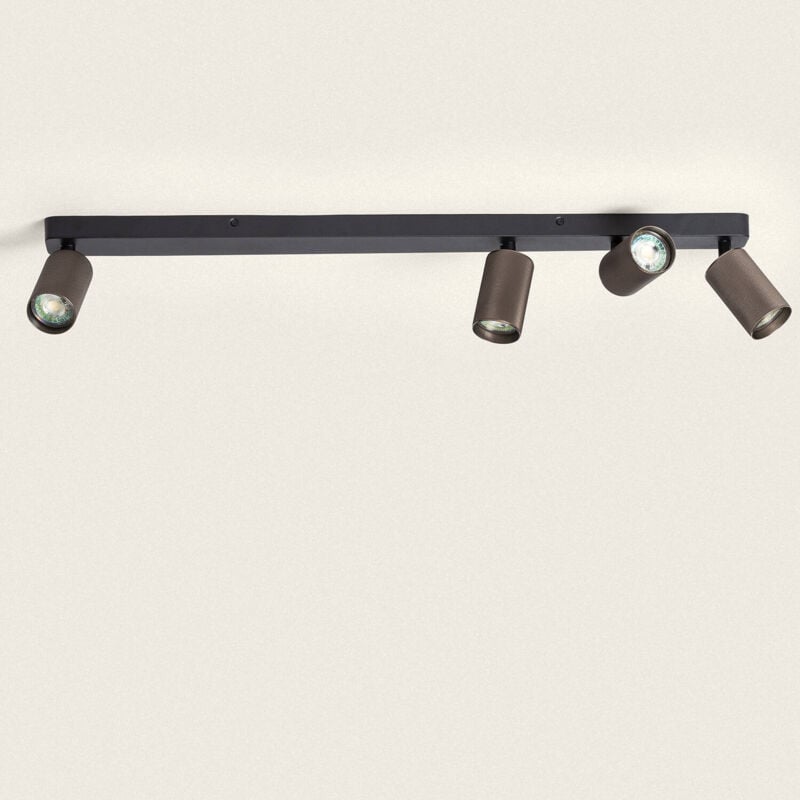 foto del prodotto ledkia lampada da soffitto alluminio breixo 4 faretti bronzo