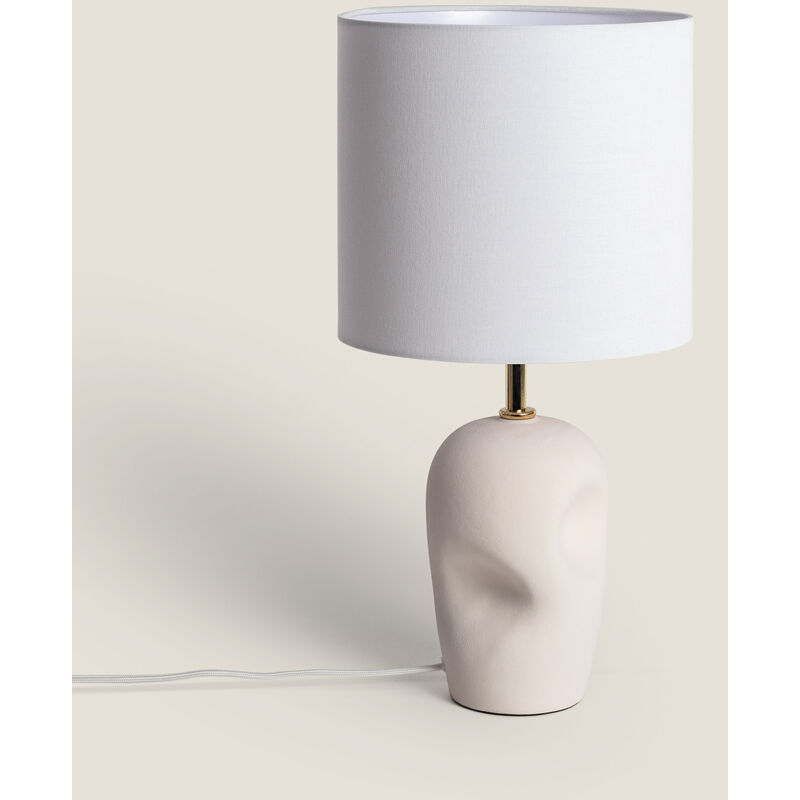 foto del prodotto ledkia lampada da tavolo ceramica barta bianco