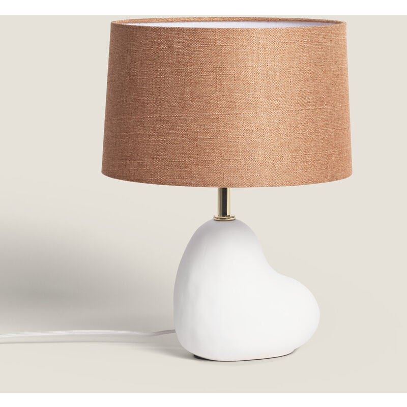 foto del prodotto ledkia lampada da tavolo ceramica bulga bianco