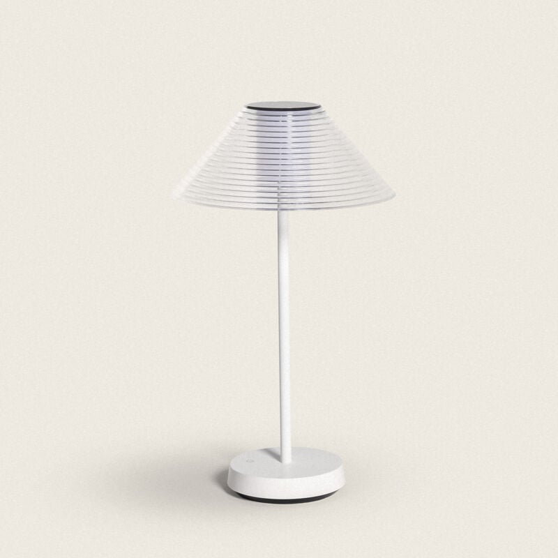 foto del prodotto ledkia lampada da tavolo led 2w portatile con batteria usb ricaricabile katuma bianco