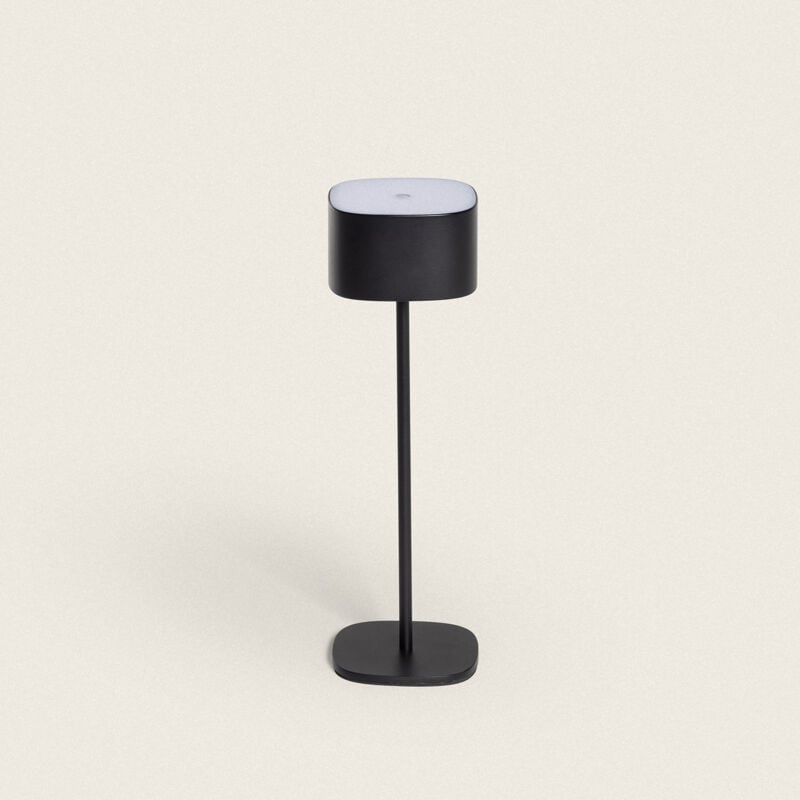 foto del prodotto ledkia lampada da tavolo led 2w portatile con batteria usb ricaricabile mounka square nero