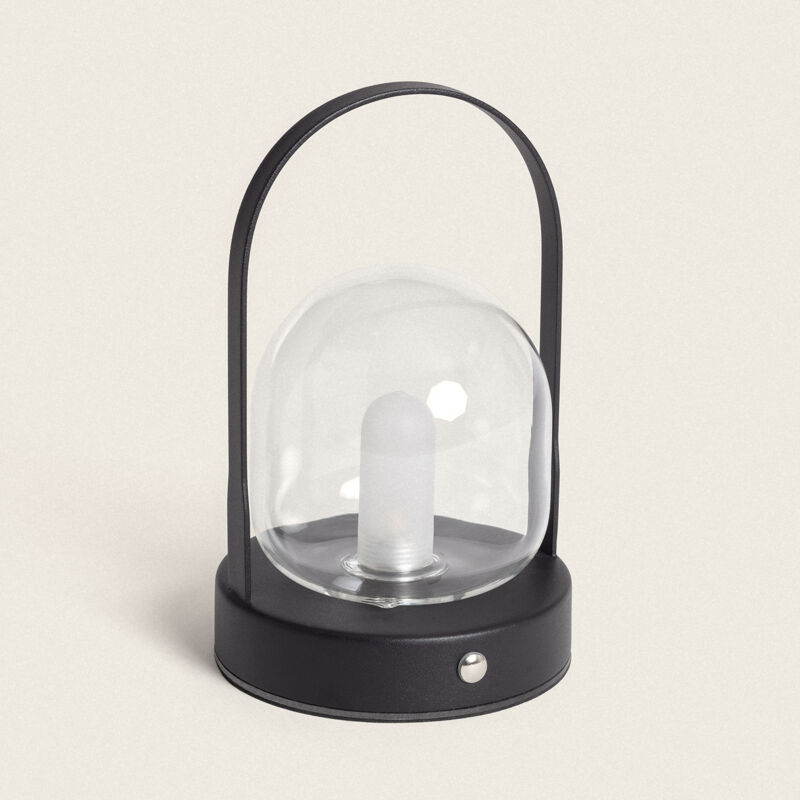 foto del prodotto ledkia lampada da tavolo led 3w portatile con batteria usb ricaricabile olena nero