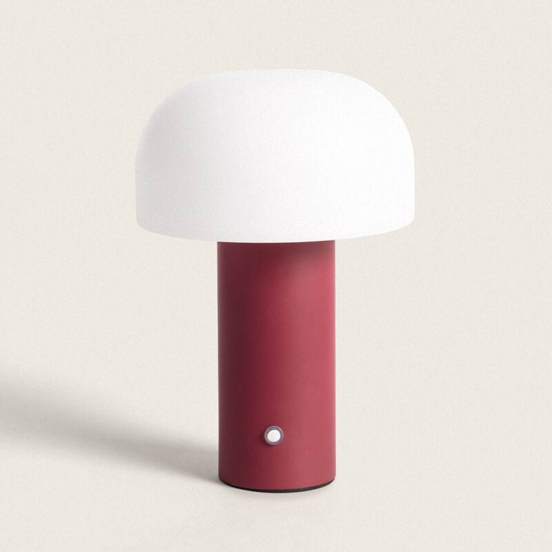 foto del prodotto ledkia lampada da tavolo led portatile con batteria usb ricaricabile leta bordeaux