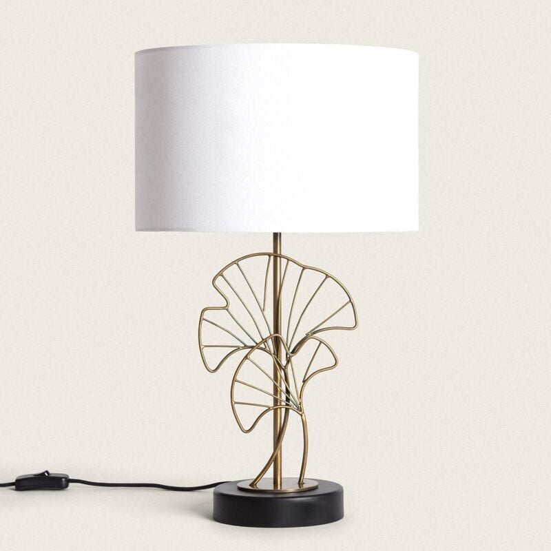 foto del prodotto ledkia lampada da tavolo palm metallo bianco