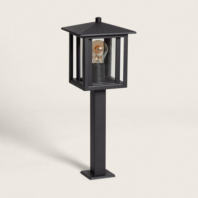 foto del prodotto ledkia lampioncino per esterni 50cm acciaio inox awala nero