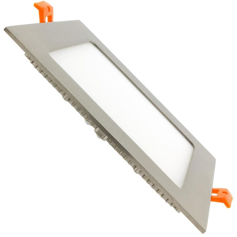 foto del prodotto ledkia pannello downlight led 12w quadrata superslim foro 155x155mm argento bianco freddo 5000k