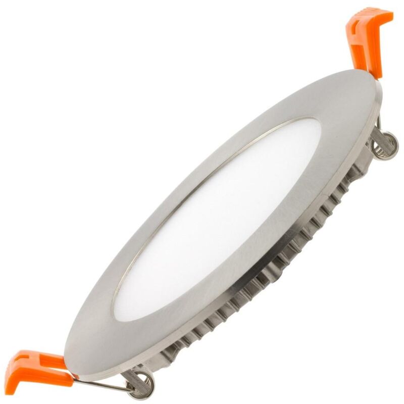 foto del prodotto ledkia pannello downlight led 6w circolare superslim foro 110 mm argento bianco freddo 5000k