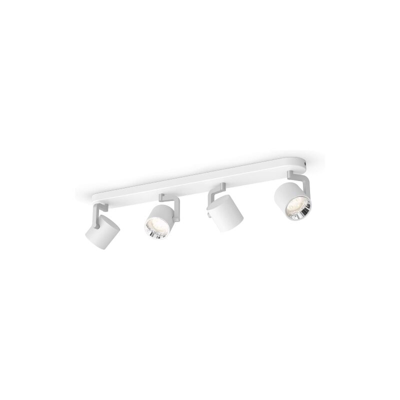 foto del prodotto ledkia philips faretto byrl, 4 punti luce, led sceneswitch, metallo bianco