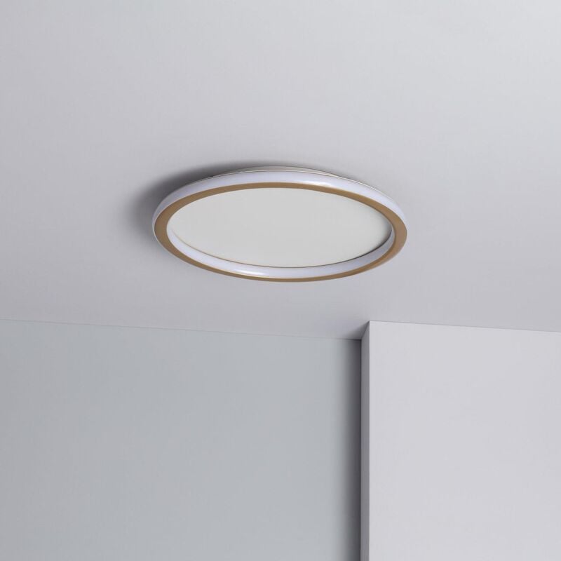 foto del prodotto ledkia plafoniera circolare in metallo led 24w 400 mm allharo cct selezionabile selezionabile caldo naturale freddo 