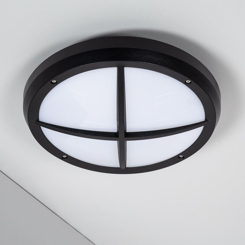 foto del prodotto ledkia plafoniera led 13.5w circolare per esterni 300 mm ip65 linus bianco caldo 3000k