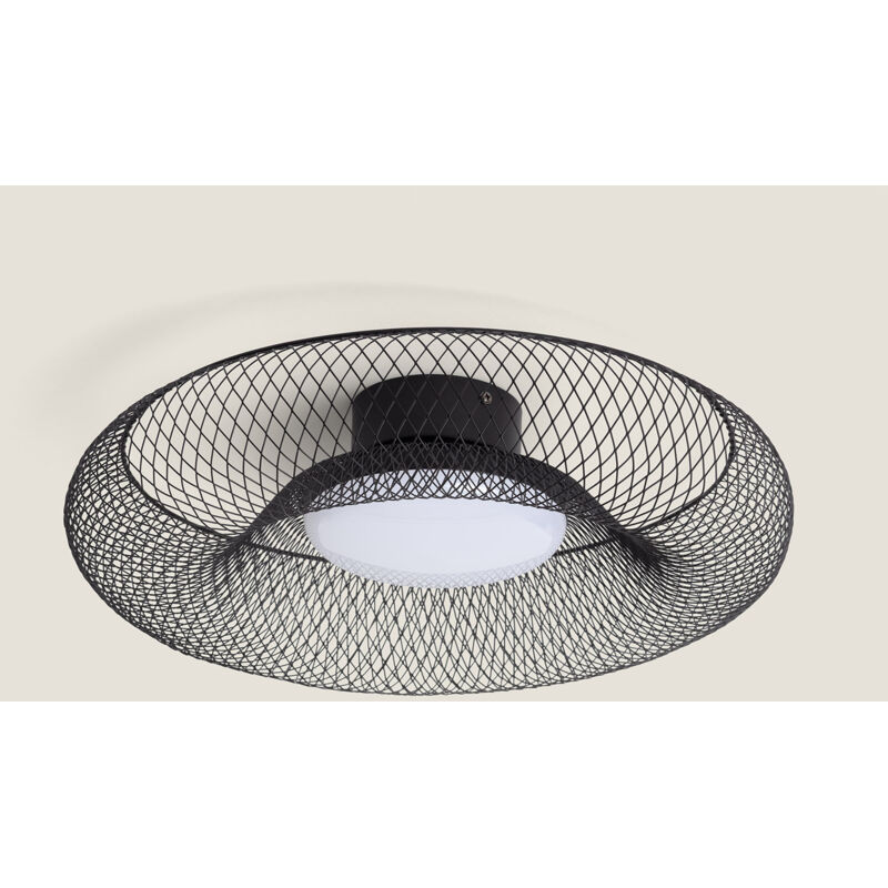 foto del prodotto ledkia plafoniera led 18w metallo cct selezionabile zeiryn nero m