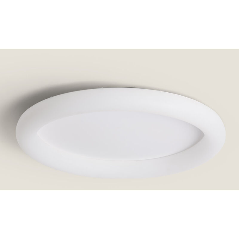 foto del prodotto ledkia plafoniera led 48w circolare metallo 500 mm irlava bianco