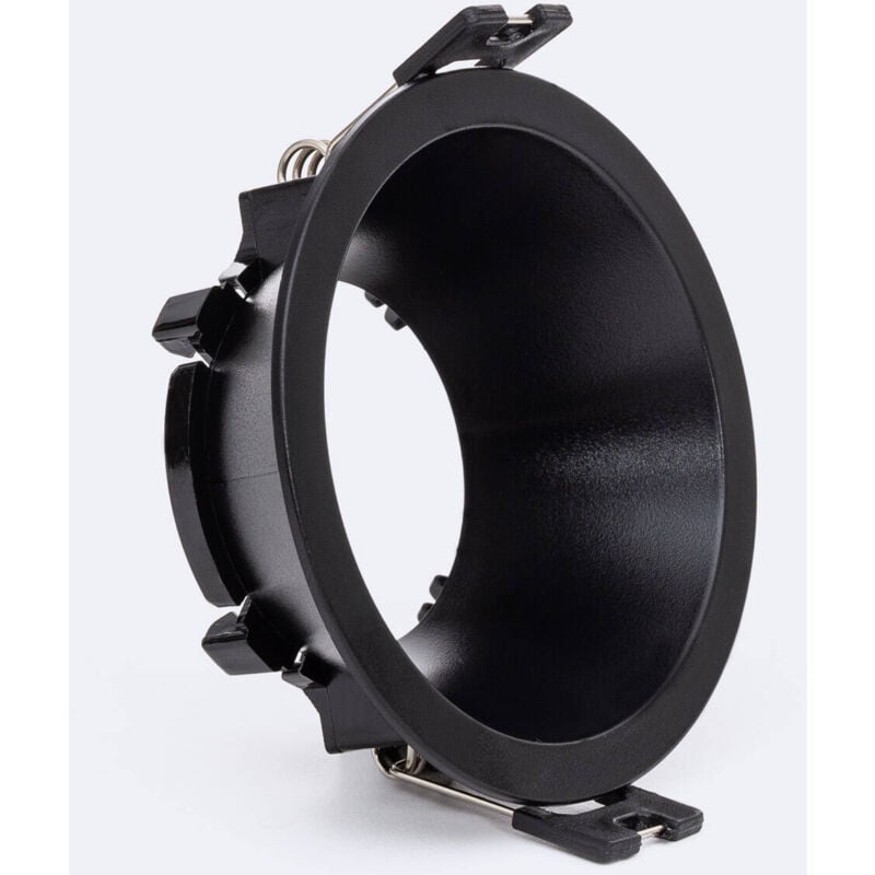 foto del prodotto ledkia portafaretto downlight conico reflect per lampadina led gu10 gu5.3 foro 75 mm nero