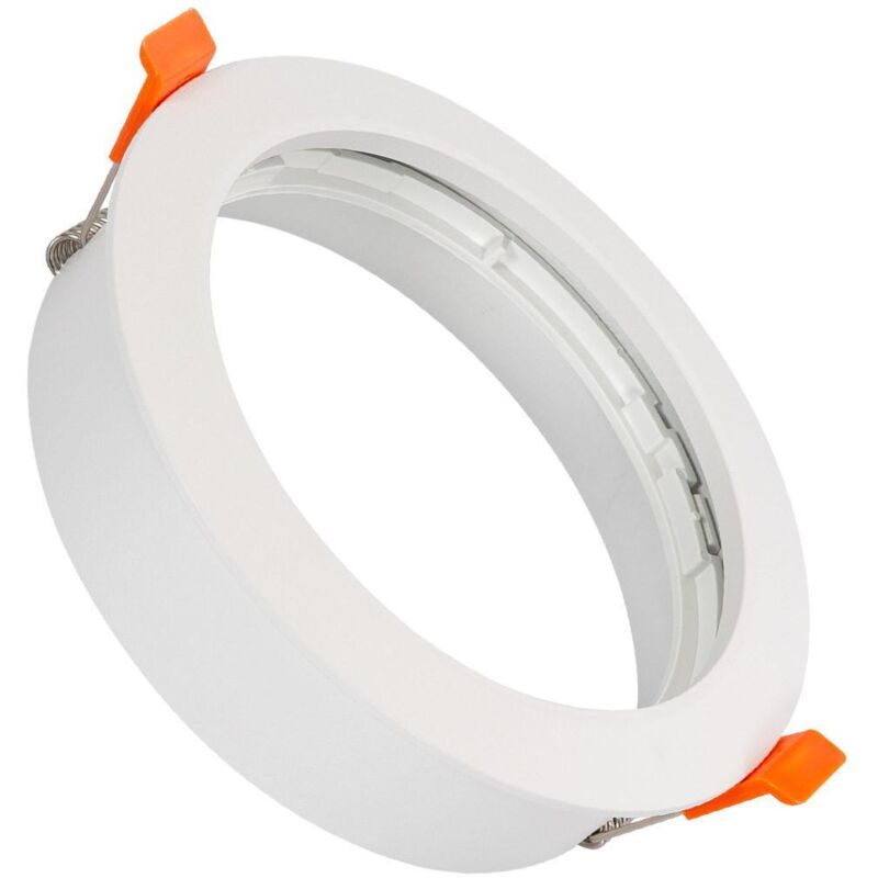 foto del prodotto ledkia portafaretto downlight da incasso circolare per lampadina led gu10 ar111 foro 125 mm bianco