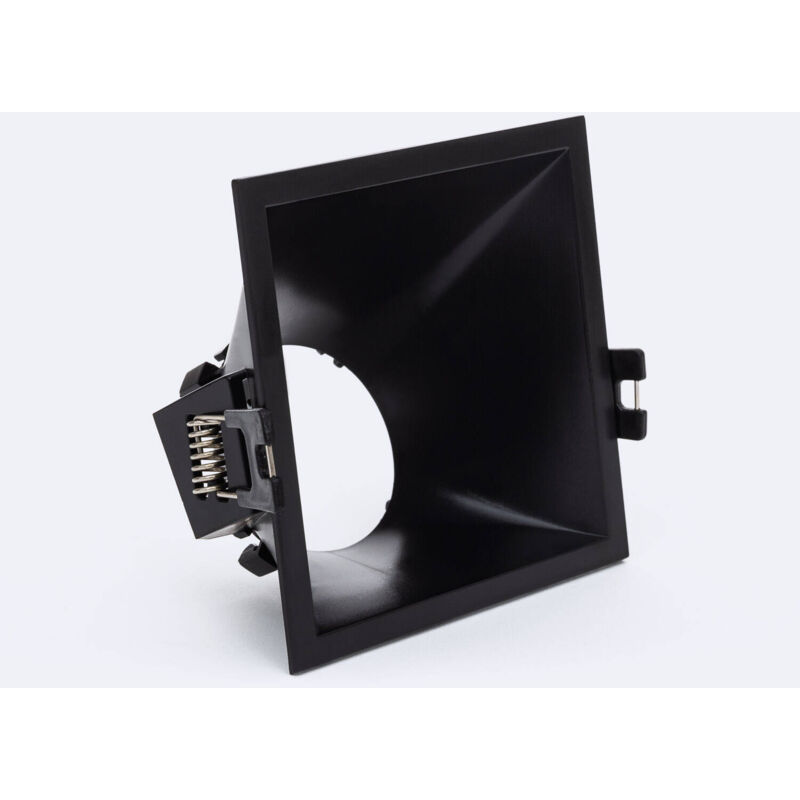 foto del prodotto ledkia portafaretto downlight quadrato 45 basso ugr per lampadina led gu10 gu5.3 foro 85 x 85 mm nero