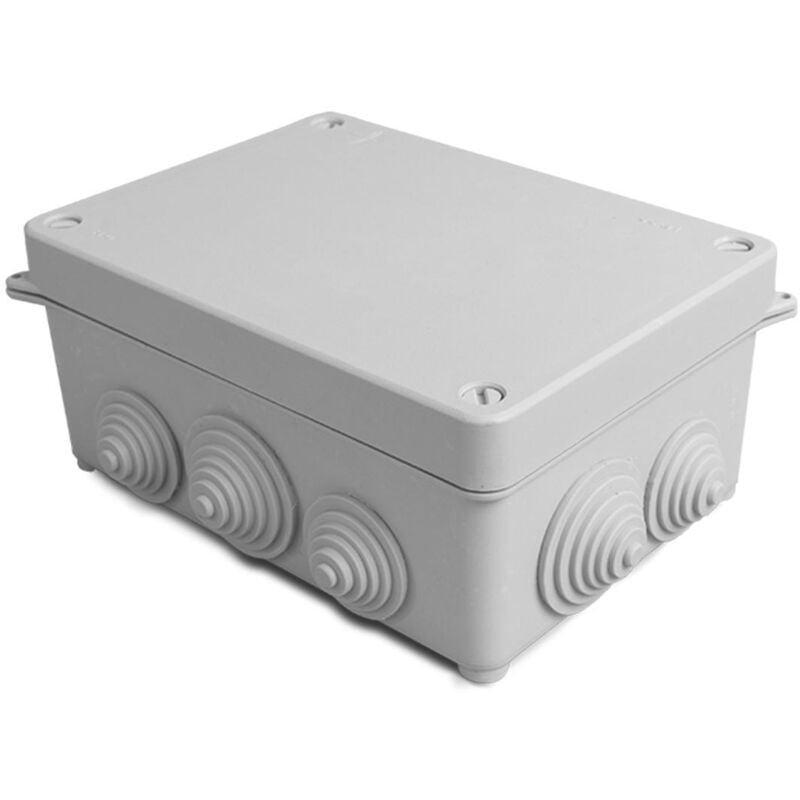 foto del prodotto ledkia scatola di giunzione e di derivazione a tenuta stagna da superficie ip55 165x120x72 mm grigio