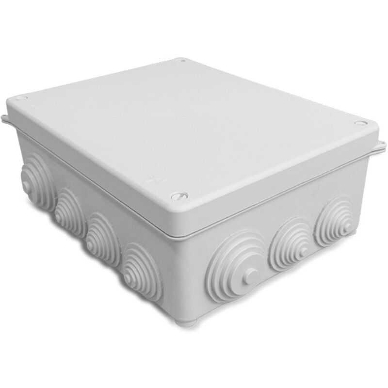 foto del prodotto ledkia scatola di giunzione e di derivazione a tenuta stagna da superficie ip55 230x180x85 mm grigio