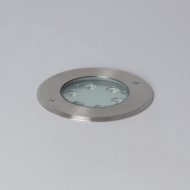 foto del prodotto ledkia segnapasso incasso a terra per esterni 7w inox 3000k bianco caldo