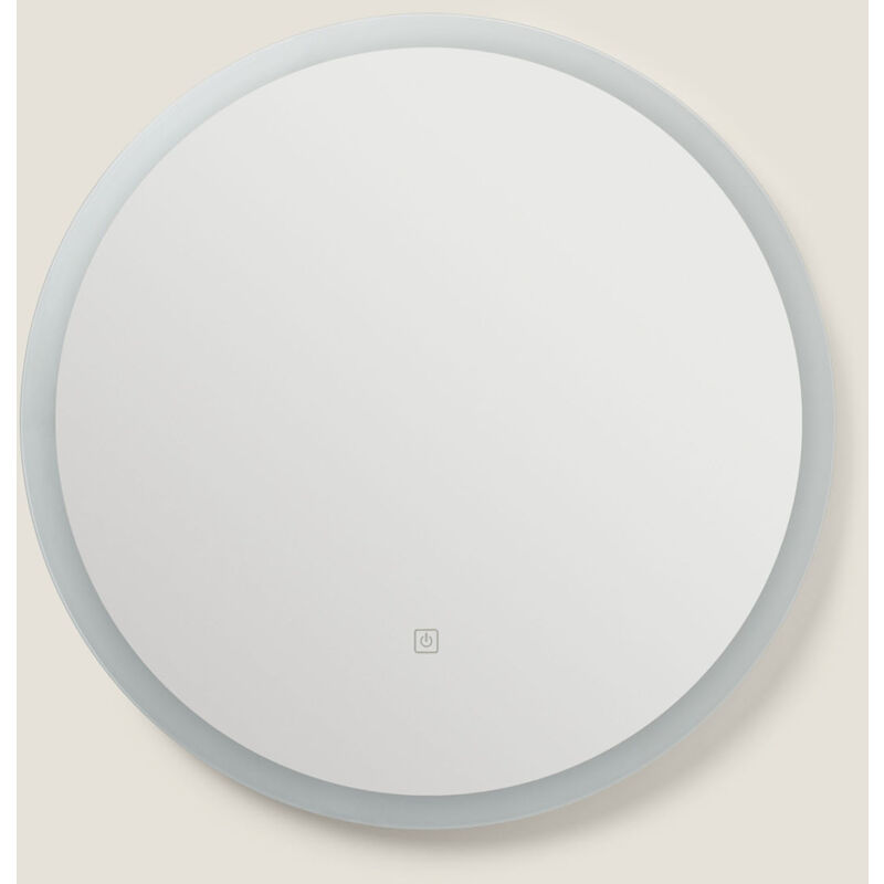 foto del prodotto ledkia specchio bagno con luce led e antiappannamento 60 cm minna 4000k bianco naturale