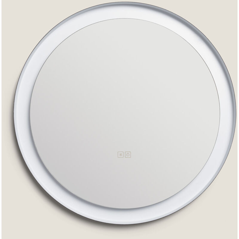 foto del prodotto ledkia specchio da bagno con luce led e antiappannamento 60 cm nahia selezionabile caldo naturale freddo 