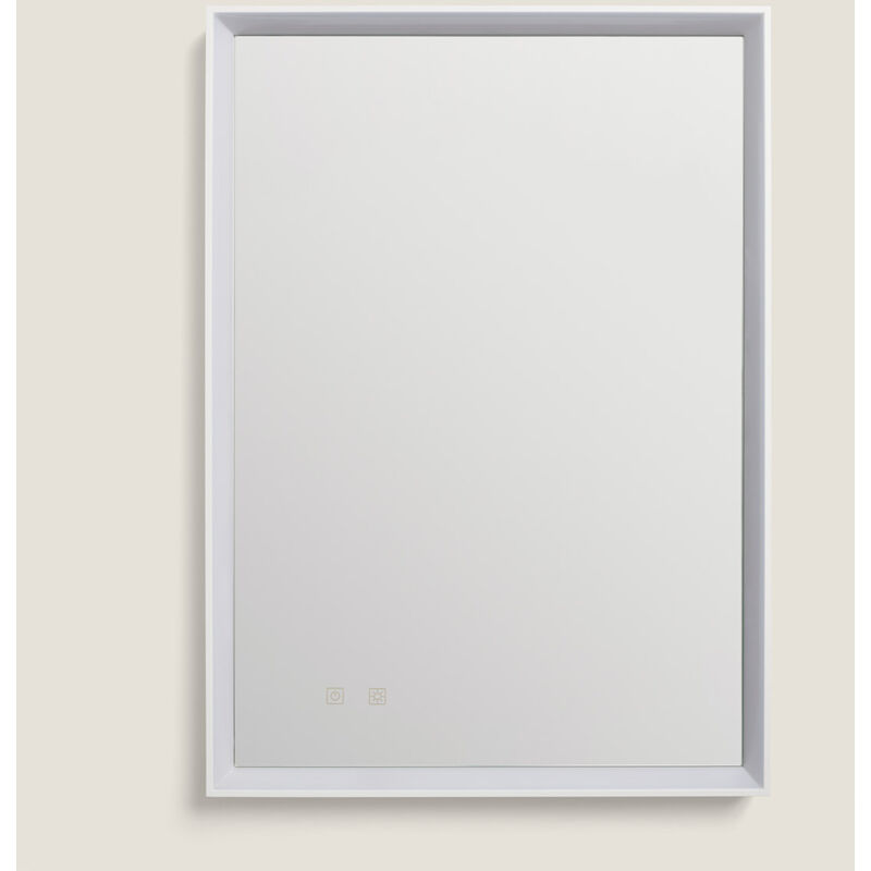 foto del prodotto ledkia specchio da bagno con luce led e antiappannamento 70x50 cm maia selezionabile caldo naturale freddo 