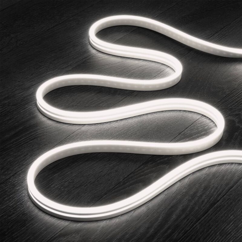 foto del prodotto ledkia striscia neon led 24v dc nflex6 ip65 su misura taglio ogni 5 cm bianco naturale 50 m