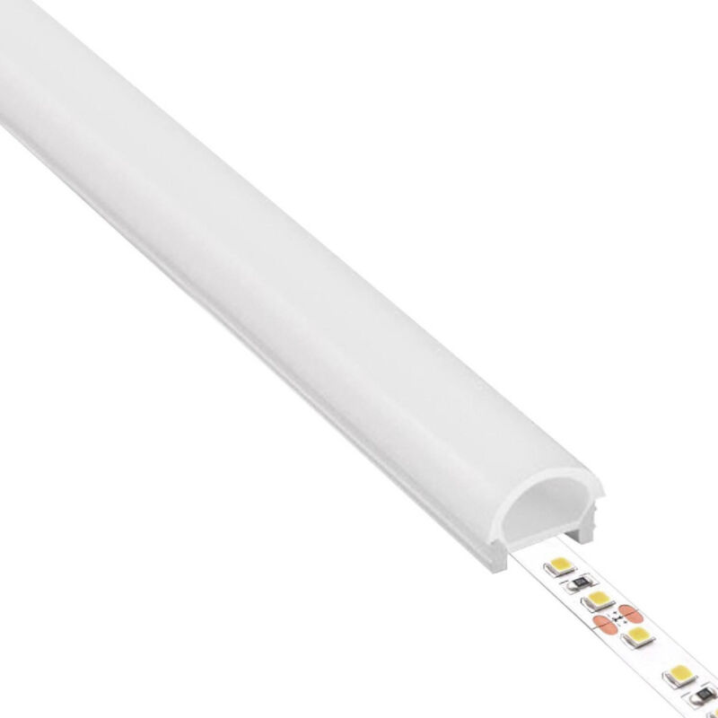 foto del prodotto ledkia tubo in silicone semicircolare per strice led flex da incasso fino a 10 15 mm 10 m