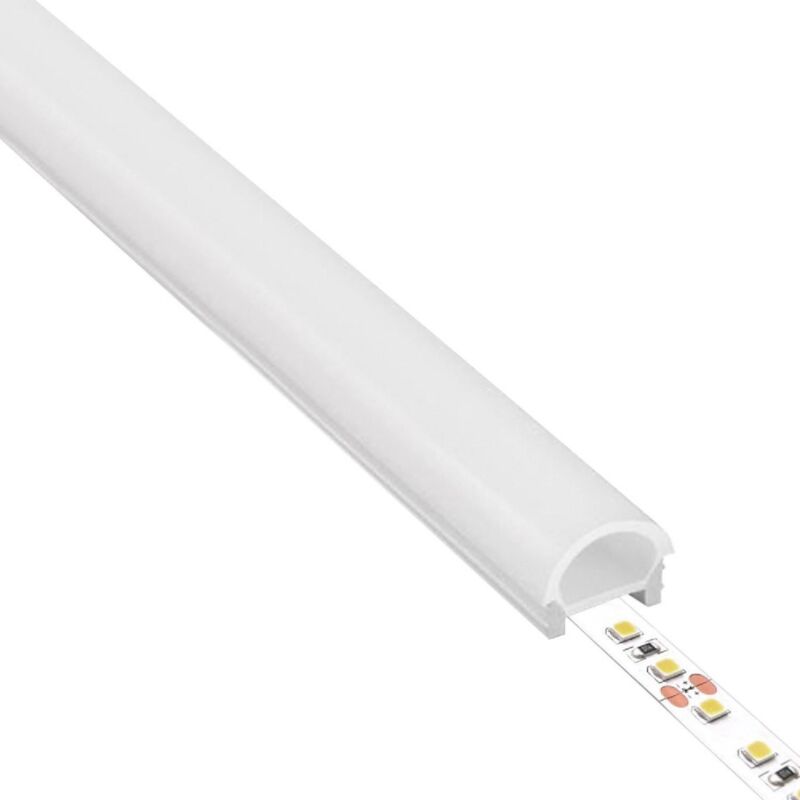 foto del prodotto ledkia tubo in silicone semicircolare per strice led flex da incasso fino a 10 15 mm 2 m