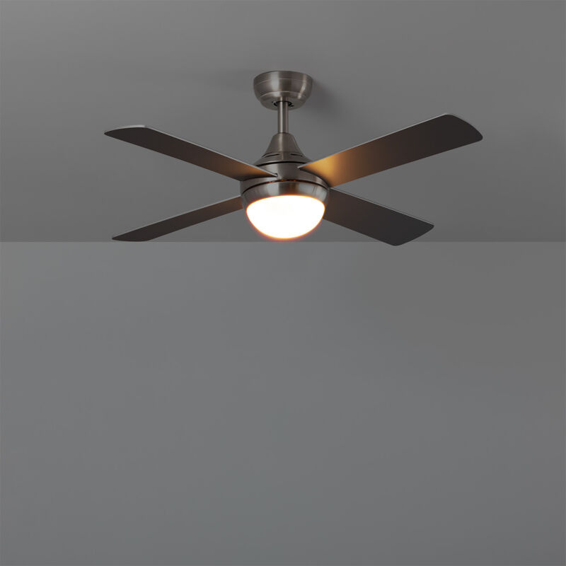 foto del prodotto ledkia ventilatore da soffitto navy nickel 110cm wi fi nichel , , wifi true