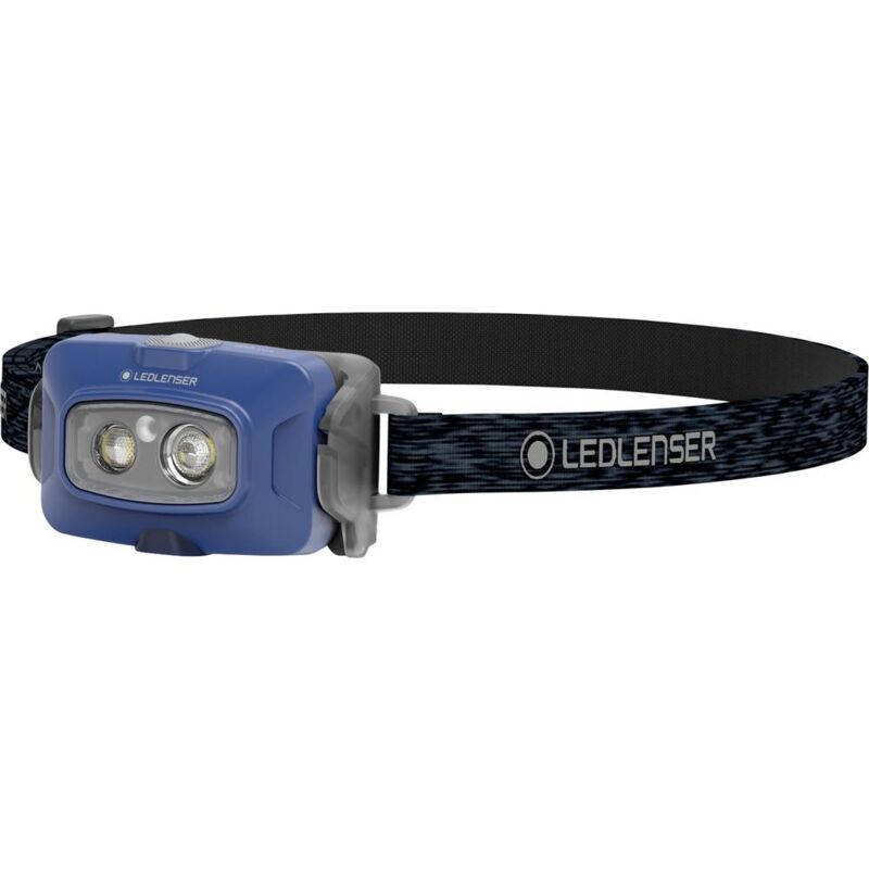 foto del prodotto ledlenser hf4r core blue led monocolore lampada frontale a batteria ricaricabile 500 lm 35 h 502791