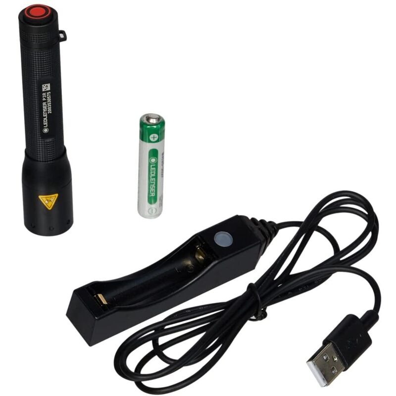 foto del prodotto ledlenser p3rmini torcia tascabile led, 140 lumen, ricaricabile, portata luminosa di 100m, autonomia fino a 6 ore, con batteria al litio, batteria