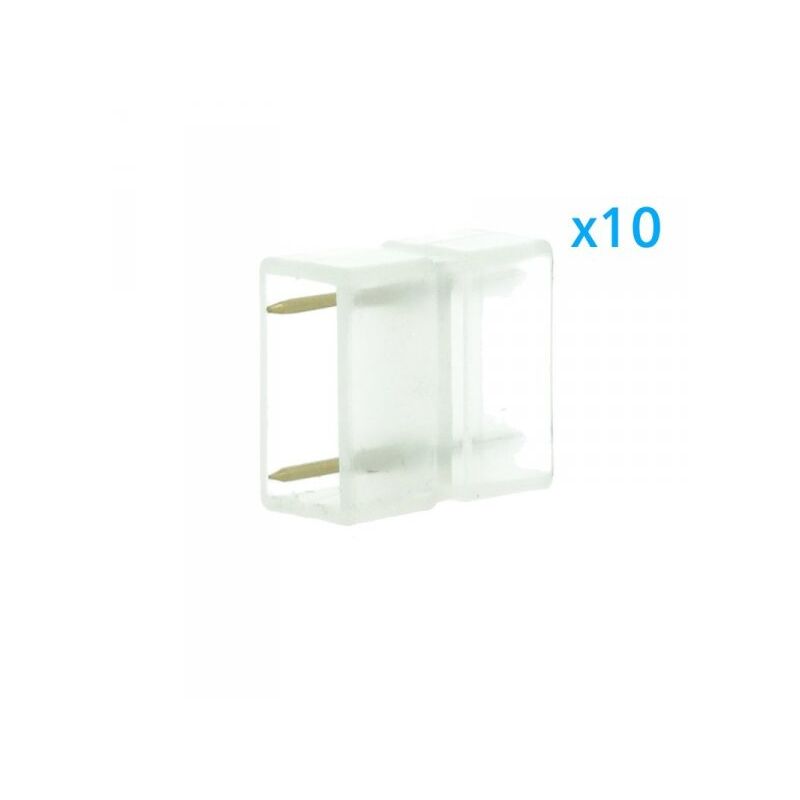 foto del prodotto ledlux 10 pz connettore da 2 pin passo 12mm per unire e allungare bobina led 220v mono colore