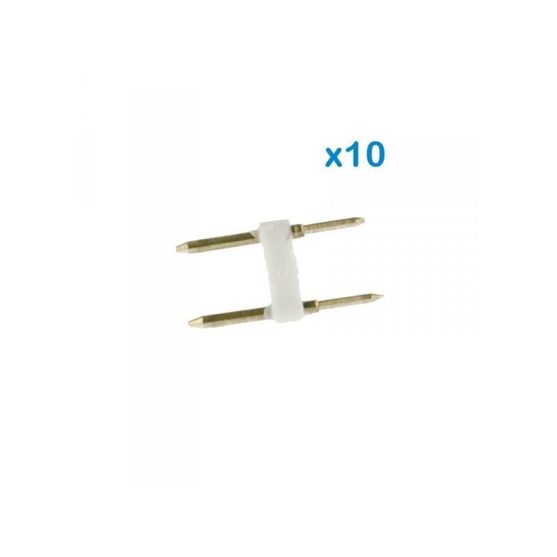 foto del prodotto ledlux 10 pz spina da 2 pin passo 9mm per connessione bobina striscia led mono colore da 220v con alimentatore trasformatore raddrizzatore