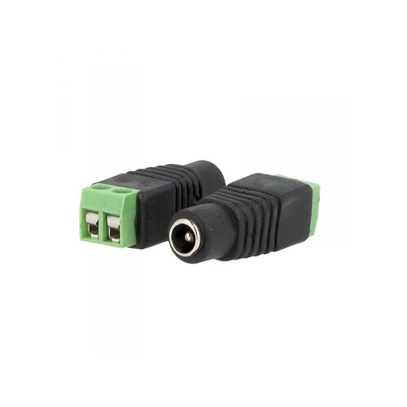 foto del prodotto ledlux 2 pz connettore convertitore da morsetti a vite a prese dc jack femmine 5,5mm x 2,1mm