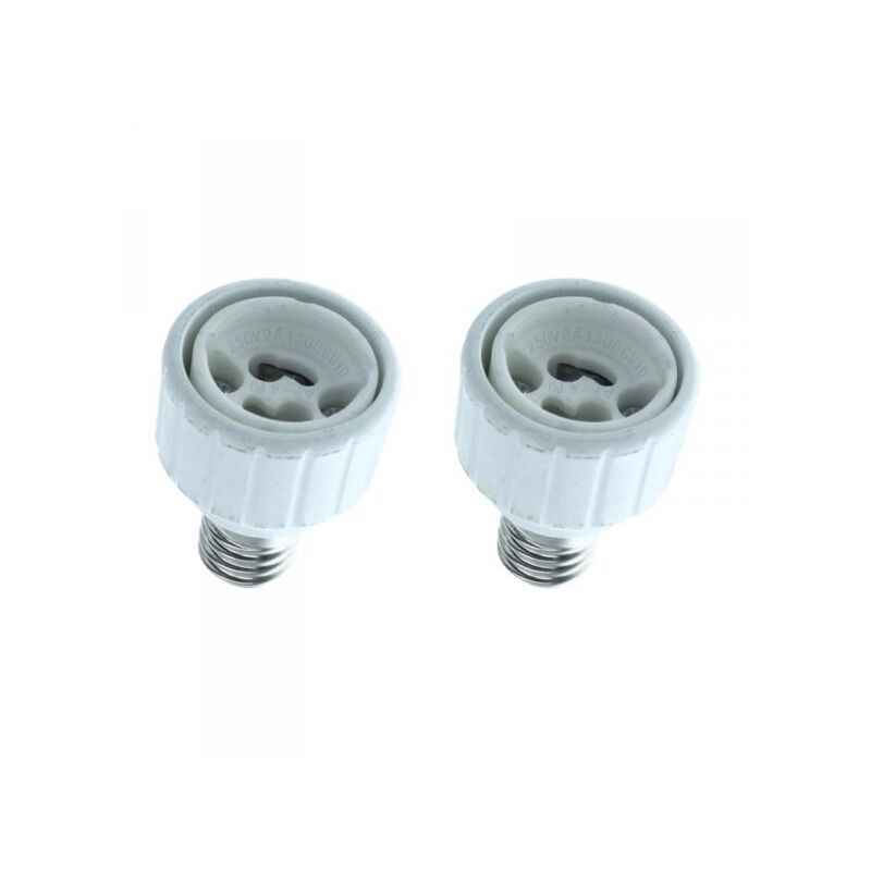 foto del prodotto ledlux 2 pz convertitore adattatore portalampada per lampada led attacco da e17 a gu10