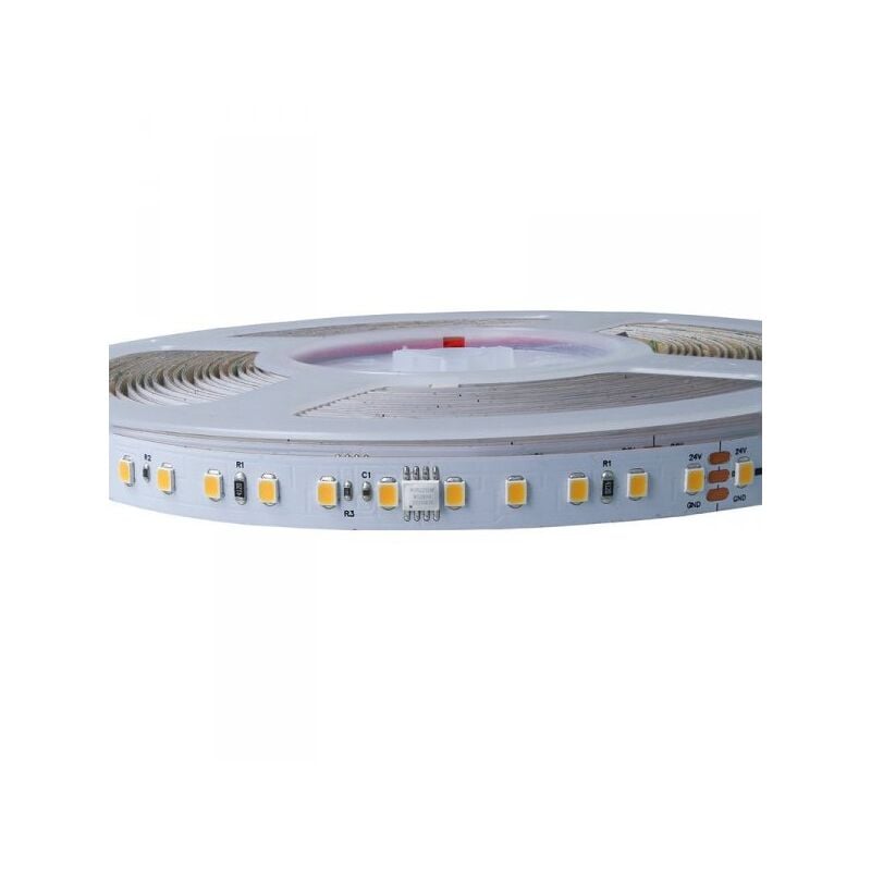 foto del prodotto ledlux 24v striscia led dinamica ic ws2811 10 metri 6000k 8w m cri 90 ip20 800 lm m passo 10mm sequenziale progressiva graduale