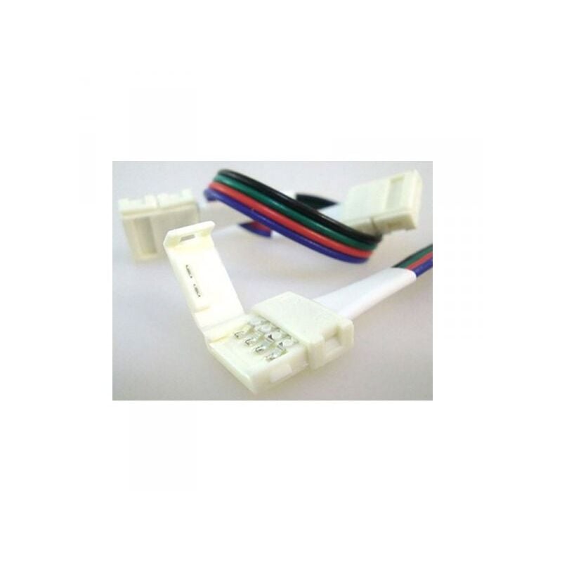 foto del prodotto ledlux 4 pz connettore 12mm per collegare due strip led smd rgb 5050 senza saldare
