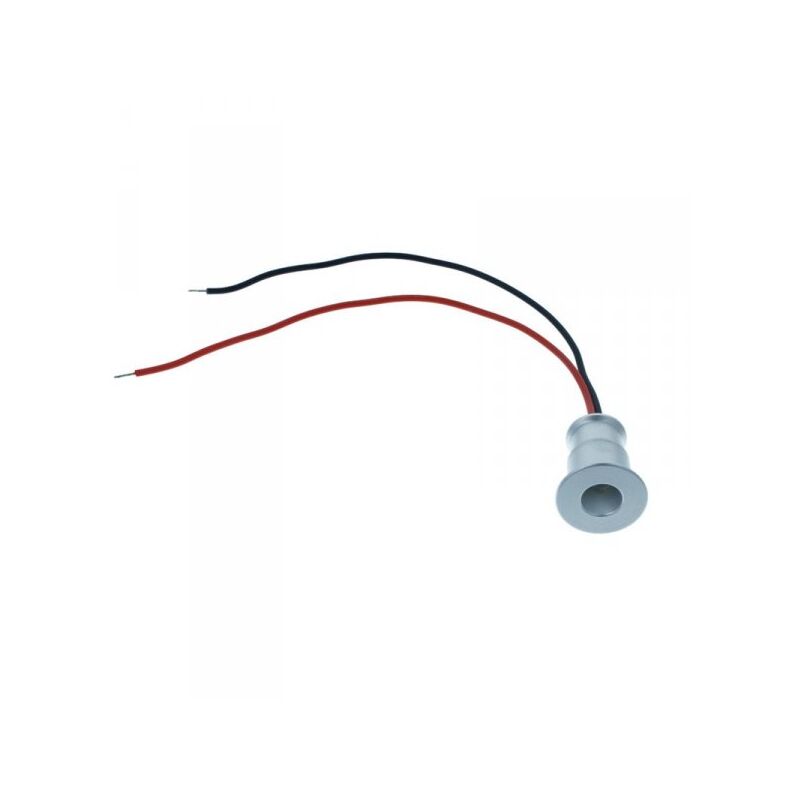 foto del prodotto ledlux 4 pz mini faretto led da incasso 1w dc 12v neutro 4000k carcassa argento angolo 120 gradi foro 15mm 20x25mm