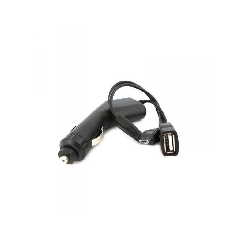 foto del prodotto ledlux alimentatore convertitore dc dc 3a da dc 12v 24v a dc 5v caricabatteria auto usb e micro usb con accendisigari fulree