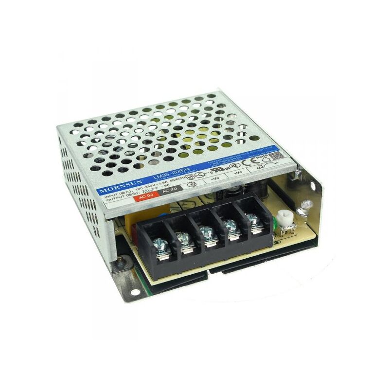 foto del prodotto ledlux alimentatore trasformatore 24v 35w 1,5a per striscia led 24v mornsun lm35 20b24
