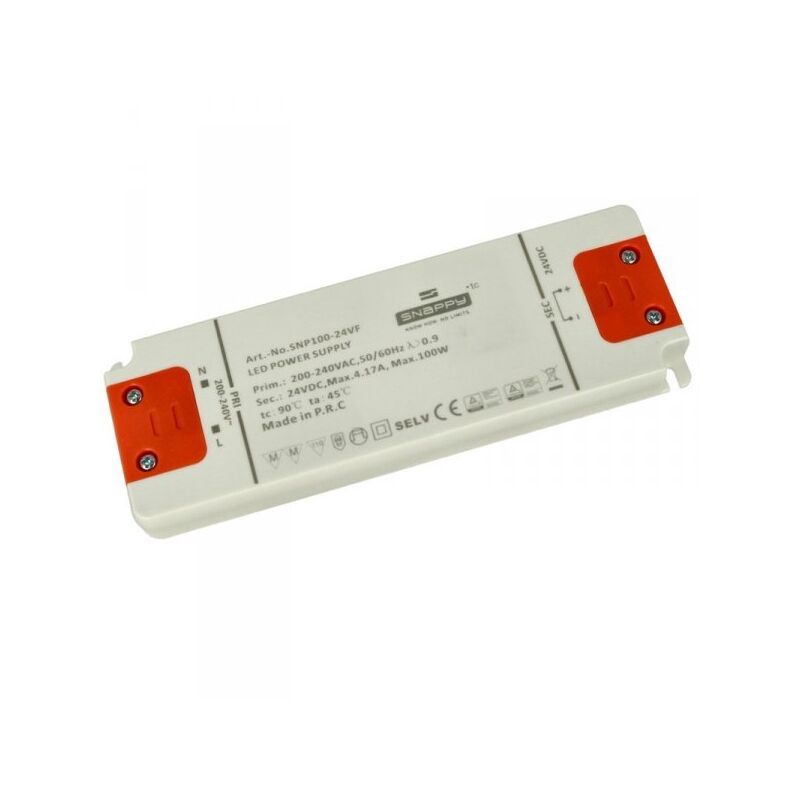 foto del prodotto ledlux alimentatore trasformatore slim 24v 100w 4,17a 17mm snappy snp100 24vf