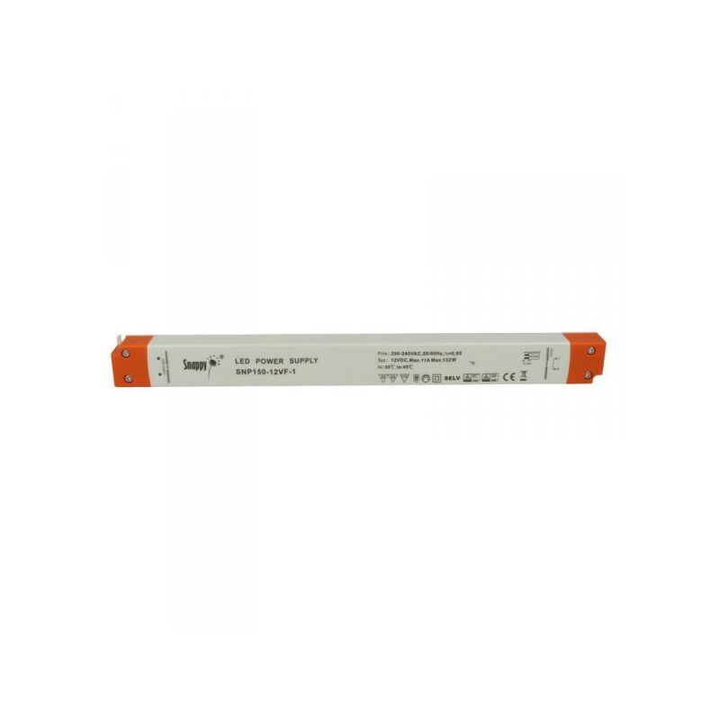 foto del prodotto ledlux alimentatore ultra slim sottile 132w 12v snappy snp150 12vf 1 trasformatore cv per striscia led profili alluminio