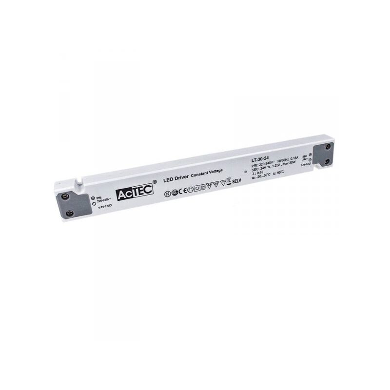 foto del prodotto ledlux alimentatore ultra slim sottile 30w 24v trasformatore cv per striscia led profili alluminio