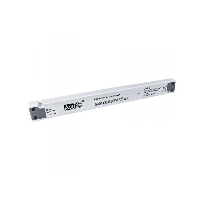 foto del prodotto ledlux alimentatore ultra slim sottile 60w 12v trasformatore cv per striscia led profili alluminio